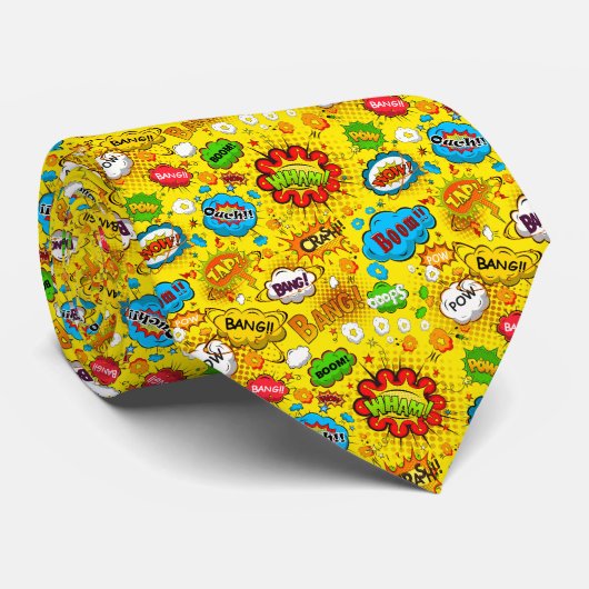 Comic Book Pop Art Neck Tie Stropdas (Opgerold)