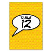 Comic Book Pop Art Oranje Tafelnummer (Achterkant)