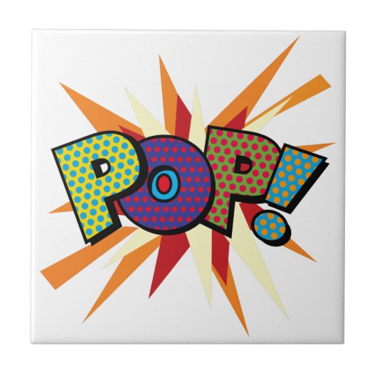 Comic Book Pop Art POP! Tegeltje (Voorkant)