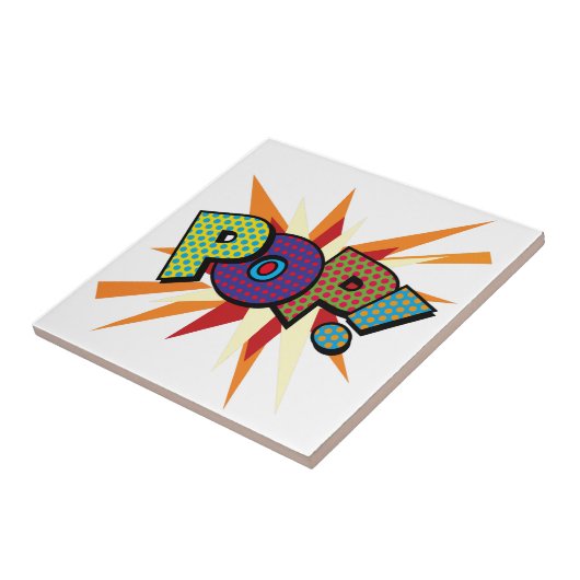 Comic Book Pop Art POP! Tegeltje (Zijkant)