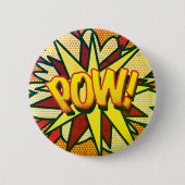 Comic Book Pop Art POW! Retro Ronde Button 5,7 Cm (Voorkant)