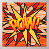 Comic Book Pop Art POW Superheld Poster (Voorkant)