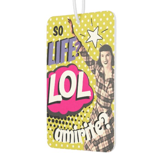 Comic Book Pop Art Retro Funny Text Luchtverfrisser (Links)