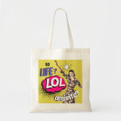 Comic Book Pop Art Retro Lady Funny Canvas tas (Voorkant)