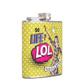 Comic Book Pop Art Retro Lady Funny Heupfles (Rechts)