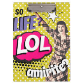 Comic Book Pop Art Retro Lady Funny Klembord (Voorkant)