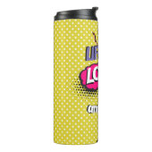 Comic Book Pop Art Retro Lady Funny Thermosbeker (Gedraaid links)