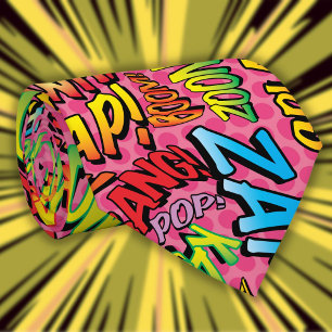 Comic Book Pop Art SOUNDS Superheld Stropdassen