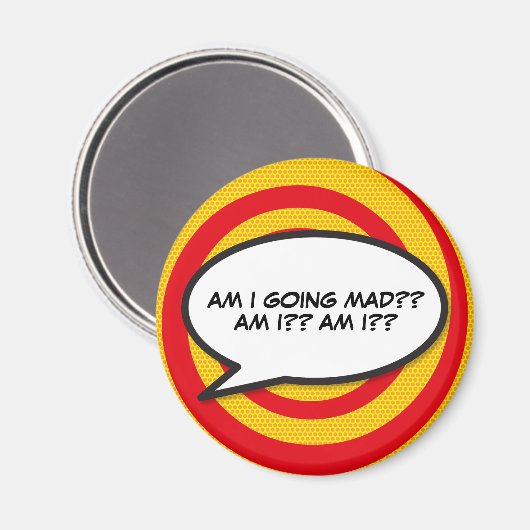 Comic Book Pop Art Speech Bubble Magneet (Voorkant / Achterkant)