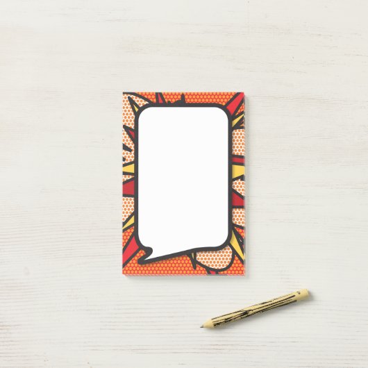 Comic Book Pop Art Speech Bubble Post-it® Notes (Op bureau)