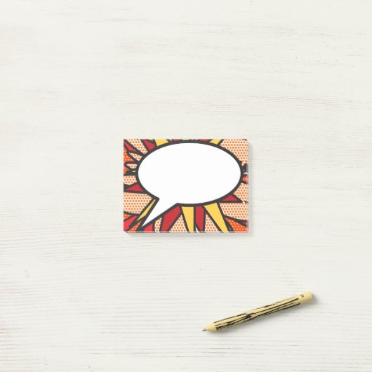 Comic Book Pop Art Speech Bubble Post-it® Notes (Op bureau)