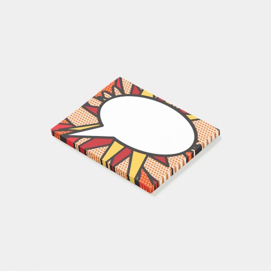 Comic Book Pop Art Speech Bubble Post-it® Notes (Schuin)