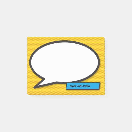 Comic Book Pop Art Speech Bubble Post-it® Notes (Voorkant)