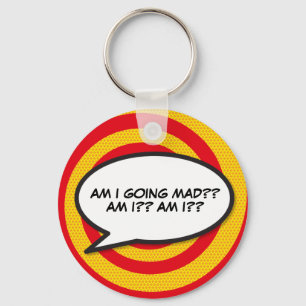 Comic Book Pop Art Speech Bubble Sleutelhanger