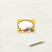Comic Book Pop Art Speech Bubble WHAM Post-it® Notes (Op bureau)