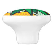 Comic Book Pop Art SPLAT Keramische Knop (Zijkant)