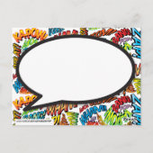 Comic Book Pop Art-spraakballon 2020-agenda Briefkaart (Achterkant)