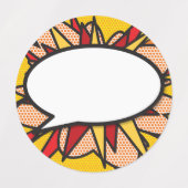 Comic Book Pop Art-spraakballon Labels (Design 2)