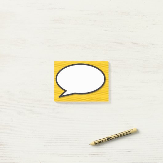 Comic Book Pop Art-spraakballon Post-it® Notes (Op bureau)
