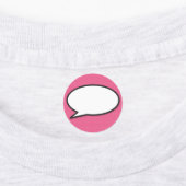 Comic Book Pop Art Spraakballon roze Labels (Aangebracht)