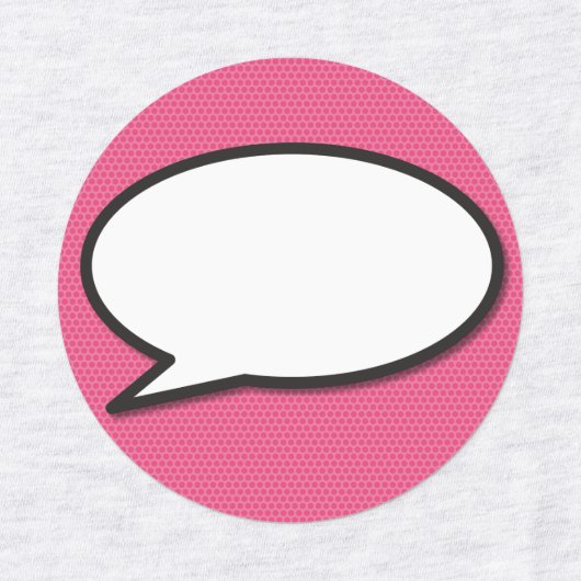 Comic Book Pop Art Spraakballon roze Labels (Design 2)