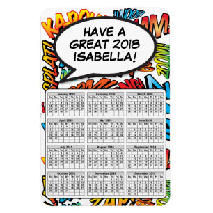 Comic Book Pop Art Spreekwolk Agenda 2018 Magneet