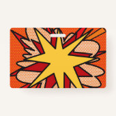 Comic Book Pop Art Spreekwolk Badge (Achterkant)