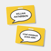 Comic Book Pop Art Spreekwolk Badge (Voor- en achterkant)