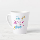 Comic Book Pop Art Superhero Moeder Moederdag Latte Mok (Linkerhoek)