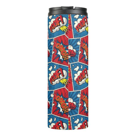 Comic Book Pop Art Thermische mok (Achterkant)