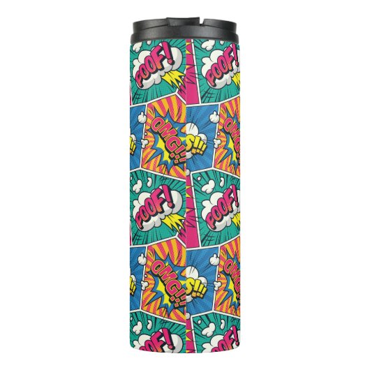 Comic Book Pop Art Thermosbeker (Achterkant)