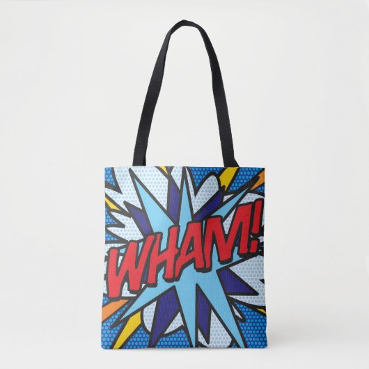 Comic Book Pop Art WHAM! BANG! Tote Bag (Voorkant)