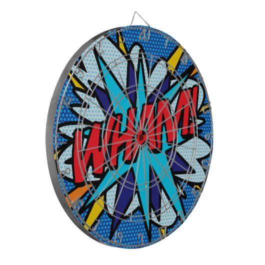 Comic Book Pop Art WHAM Dartbord (Voorkant Links)