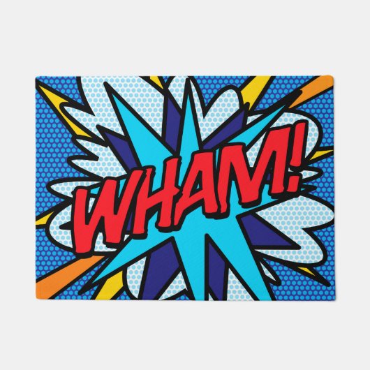 Comic Book Pop Art WHAM Superheld Deurmat (Voorkant)
