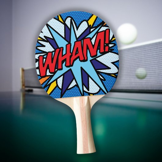 Comic Book Pop Art WHAM! Tafeltennisbatje