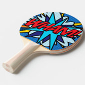 Comic Book Pop Art WHAM! Tafeltennisbatje (Voorkant Gekanteld)