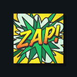 Comic Book Pop Art ZAP Canvas Afdruk<br><div class="desc">Leuke trendy superheld strip pop canvas afdrukken die zeker een kleurrijke touch toevoegen aan diverse kamers in je huis of kantoor. Een ideale manier om jezelf of iemand die je kent te verwennen met deze koele, unieke comic con afdrukken. Waarom voeg je geen wat ZAP POW en WHAM toe aan...</div>