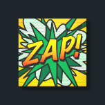 Comic Book Pop Art ZAP Canvas Afdruk<br><div class="desc">Leuke trendy superheld strip pop canvas afdrukken die zeker een kleurrijke touch toevoegen aan diverse kamers in je huis of kantoor. Een ideale manier om jezelf of iemand die je kent te verwennen met deze koele, unieke comic con afdrukken. Waarom voeg je geen wat ZAP POW en WHAM toe aan...</div>