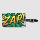 Comic Book Pop Art ZAP! gepersonaliseerd Bagagelabel (Voorkant (horizontaal))