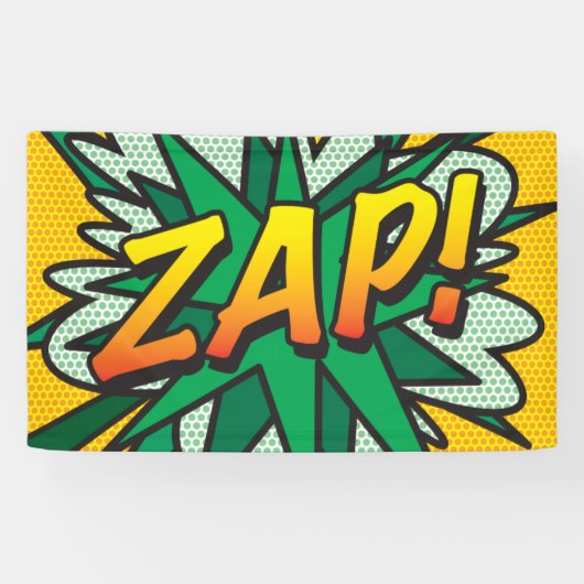 Comic Book Pop Art ZAP Spandoek (Horizontaal)