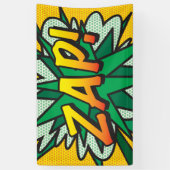Comic Book Pop Art ZAP Spandoek (Verticaal)