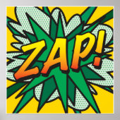 Comic Book Pop Art ZAP Superheld Poster (Voorkant)