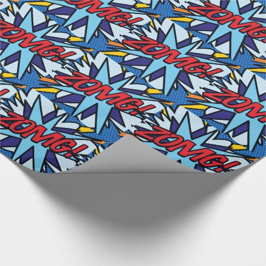 Comic Book Pop Art ZOMG Cadeaupapier (Hoek)