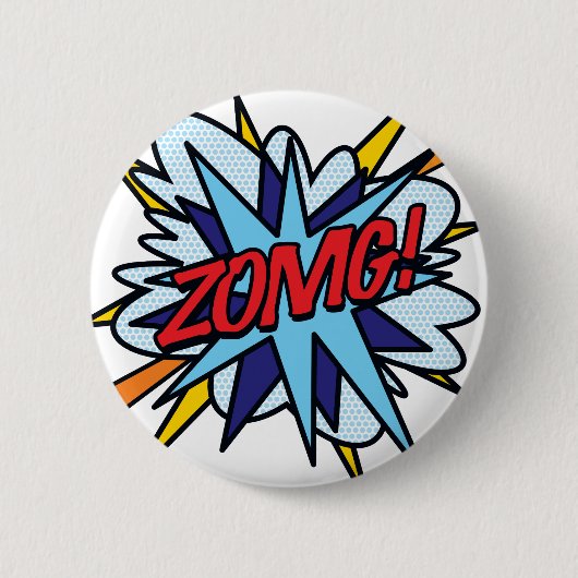 Comic Book Pop Art ZOMG Ronde Button 5,7 Cm (Voorkant)