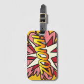 Comic Book Pop Art ZOOM! gepersonaliseerd Bagagelabel (Voorkant (verticaal))
