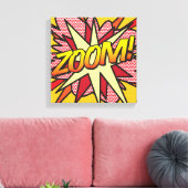 Comic Book Pop Art ZOOM Superheld Canvas Afdruk (Insitu (Woonkamer))