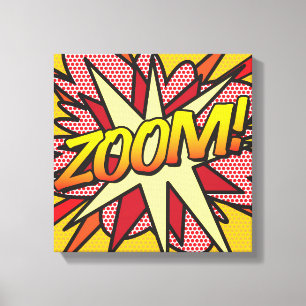 Comic Book Pop Art ZOOM Superheld Canvas Afdruk