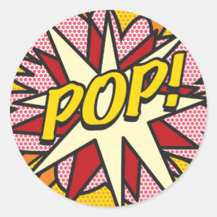 Comic Book POP! Ronde Sticker