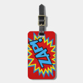 Comic Book Pow. Burst Bagagelabel (Voorkant verticaal)