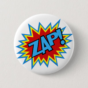 Comic Book Pow. Burst Ronde Button 5,7 Cm